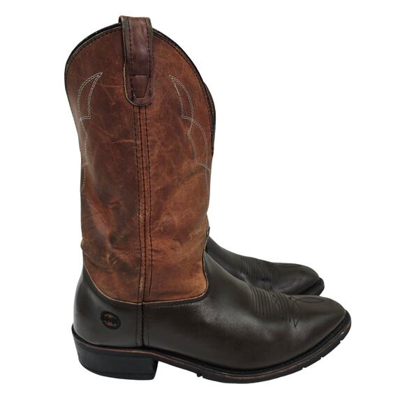 Double H Men\'s Western Cowboy Boots Leather Brown 11.5